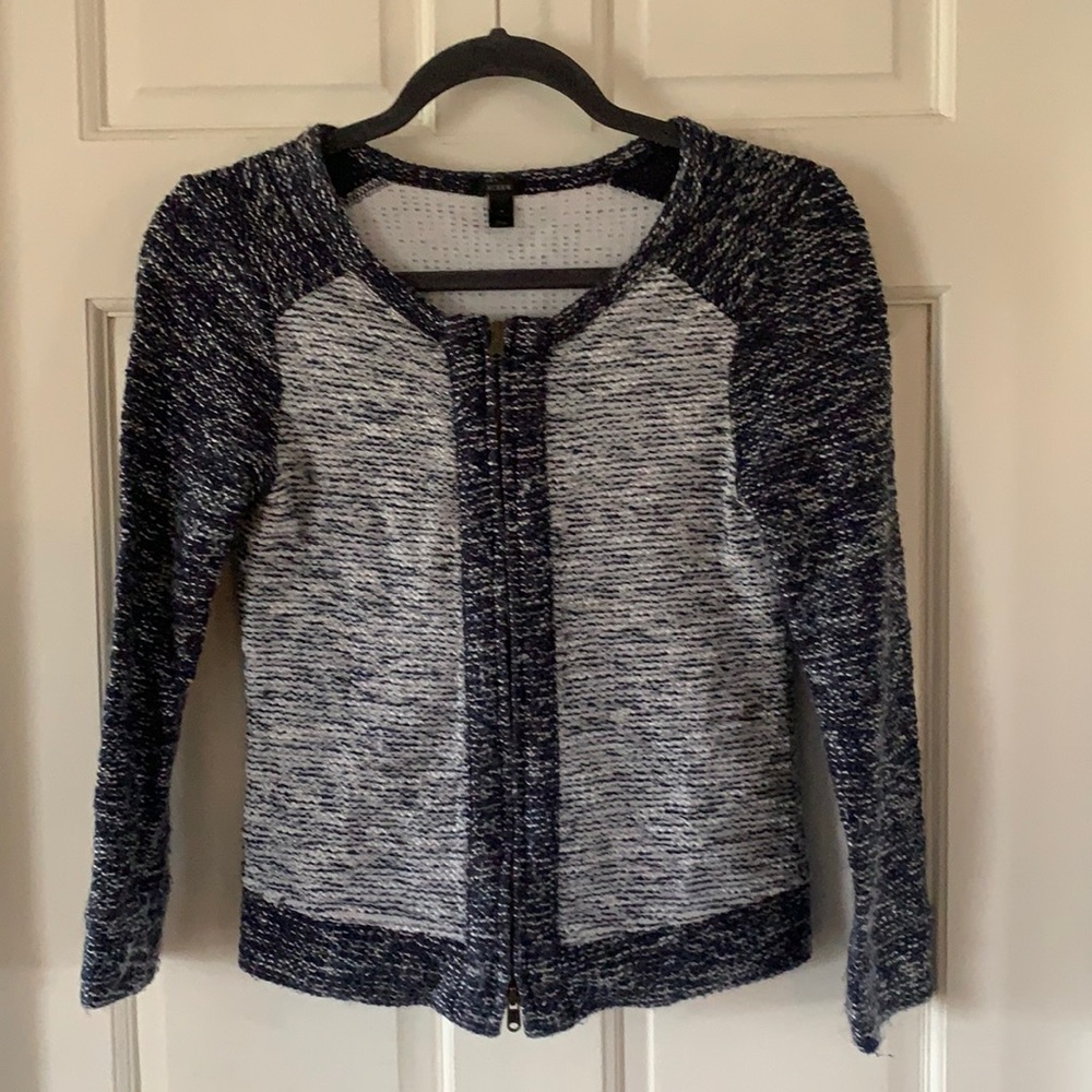 J.Crew XS Blue and White Dress Jacket